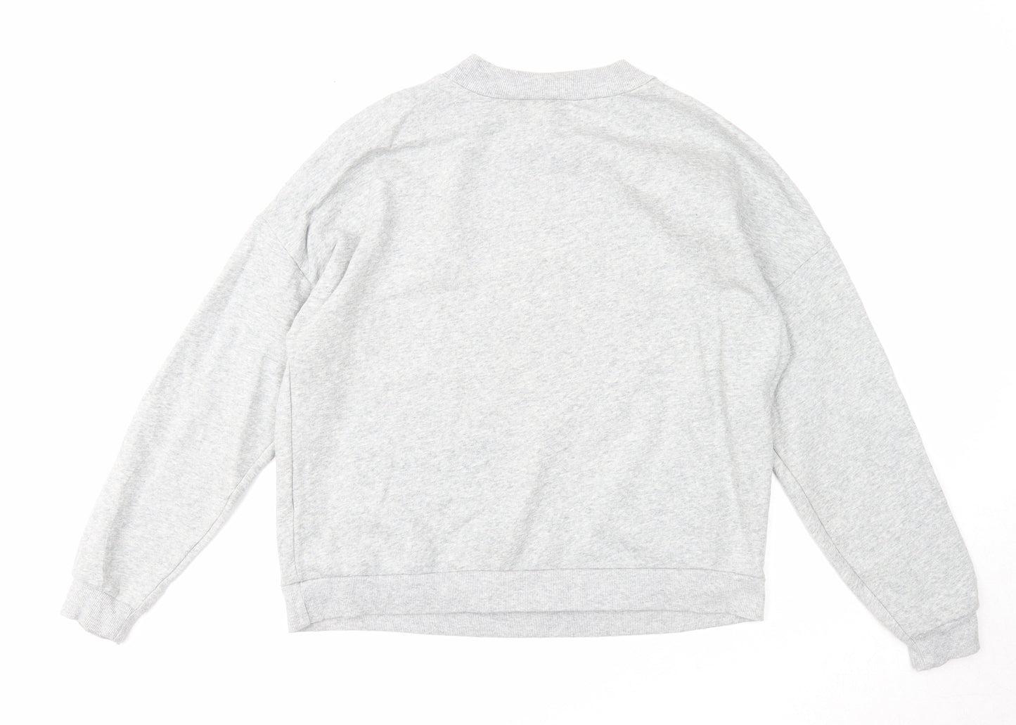 Divided by H&M Womens Grey Cotton Pullover Sweatshirt Size L Pullover - Youth Vibe