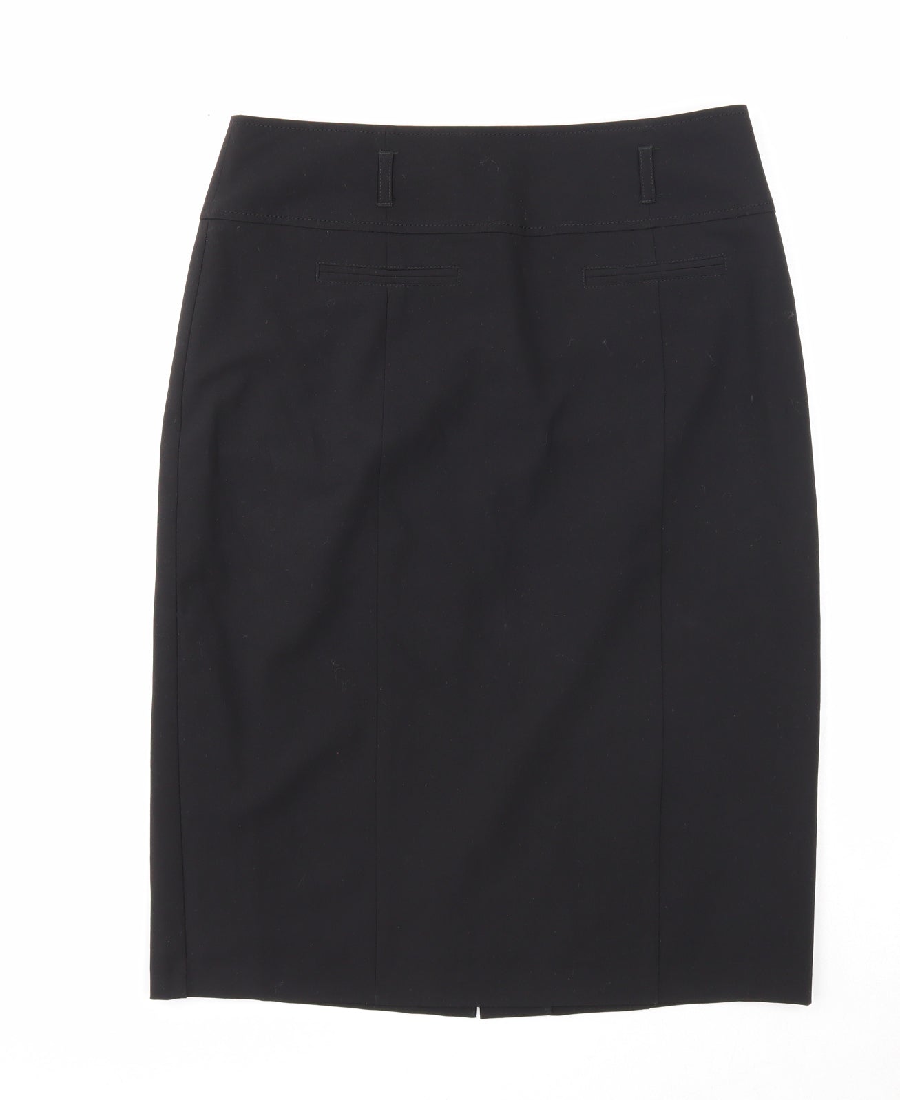 Dorothy Perkins Womens Black Polyester A-Line Skirt Size 12 Zip