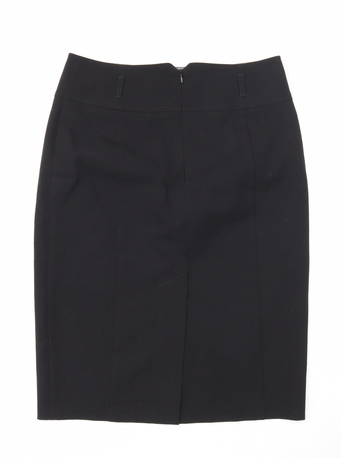 Dorothy Perkins Womens Black Polyester A-Line Skirt Size 12 Zip