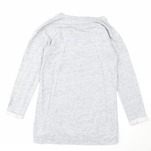 NEXT Girls Grey Cotton Pullover Sweatshirt Size 10 Years Pullover - YEH