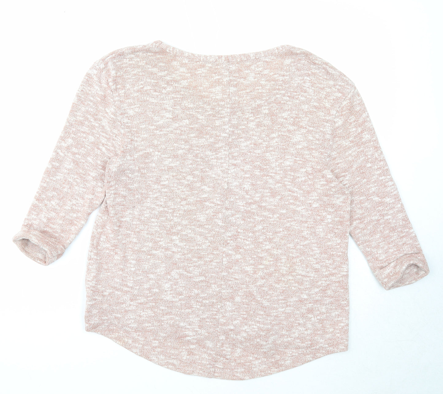 River Island Womens Pink Boat Neck Cotton Pullover Jumper Size 8