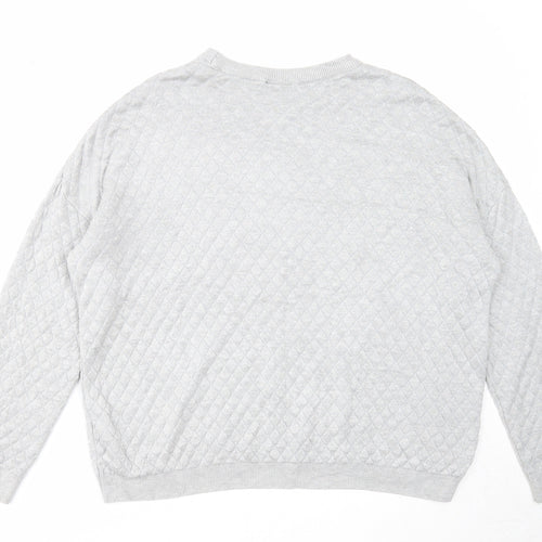 Topshop Womens Grey Acrylic Pullover Sweatshirt Size 12 Pullover
