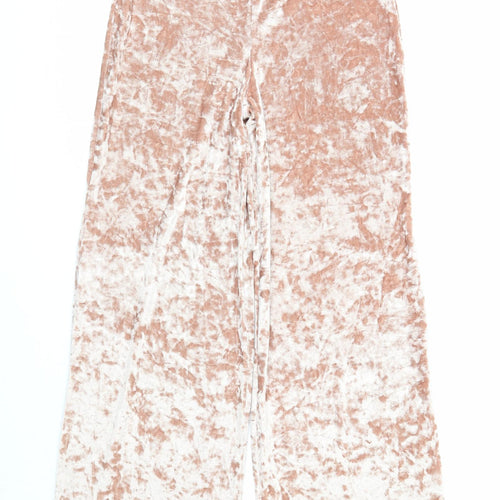 Missguided Womens Beige Polyester Trousers Size 4 Regular