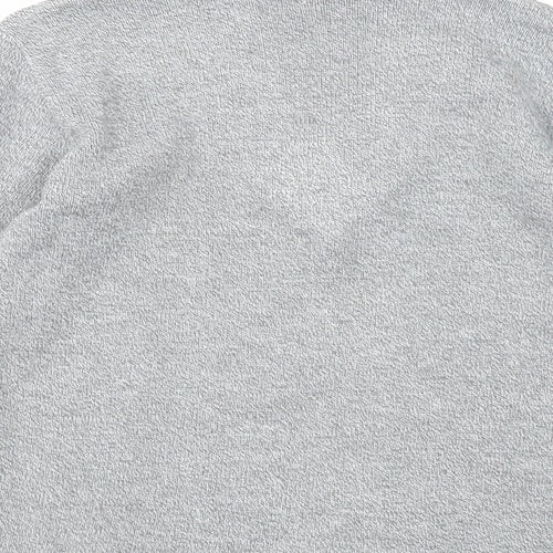 Bellisimo Mens Grey V-Neck Acrylic Pullover Jumper Size S Long Sleeve