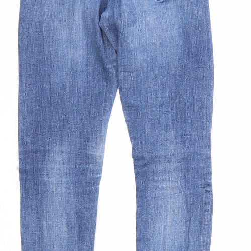 H&M Womens Blue Cotton Skinny Jeans Size 29 in Regular Zip