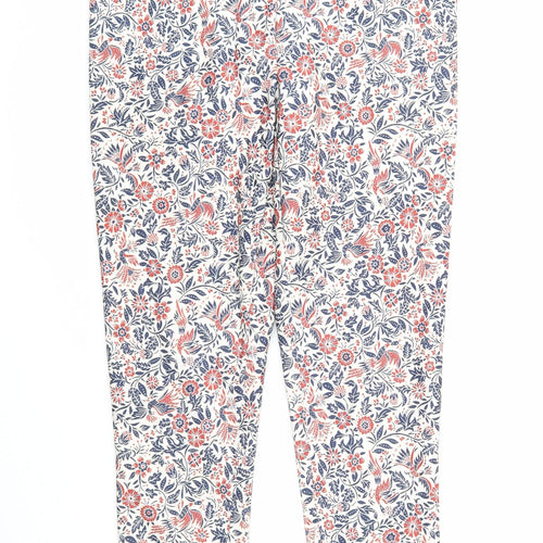New Look Womens Multicoloured Floral Polyester Trousers Size 10 Regular Zip