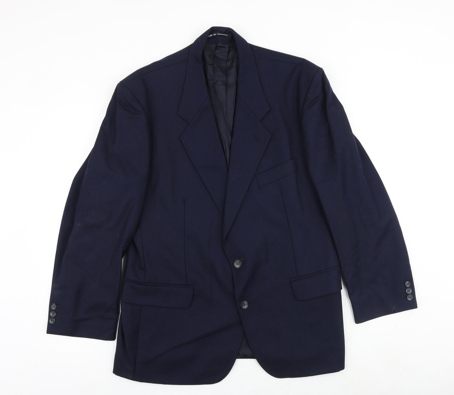 THE LABEL Mens Blue Polyester Jacket Suit Jacket Size 44 Regular