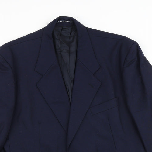 THE LABEL Mens Blue Polyester Jacket Suit Jacket Size 44 Regular
