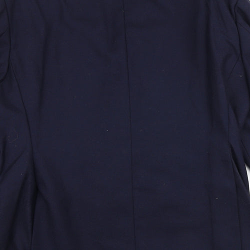THE LABEL Mens Blue Polyester Jacket Suit Jacket Size 44 Regular