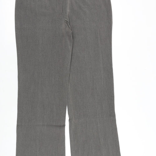 Banner Womens Grey Polyester Dress Pants Trousers Size 36 in Regular Zip