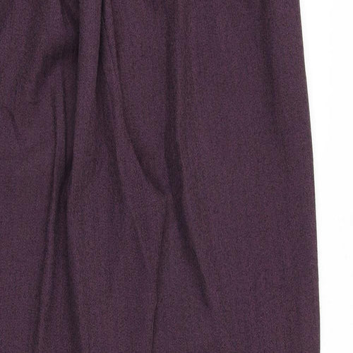 Emma Collection Womens Purple Polyester Trousers Size 14 Regular