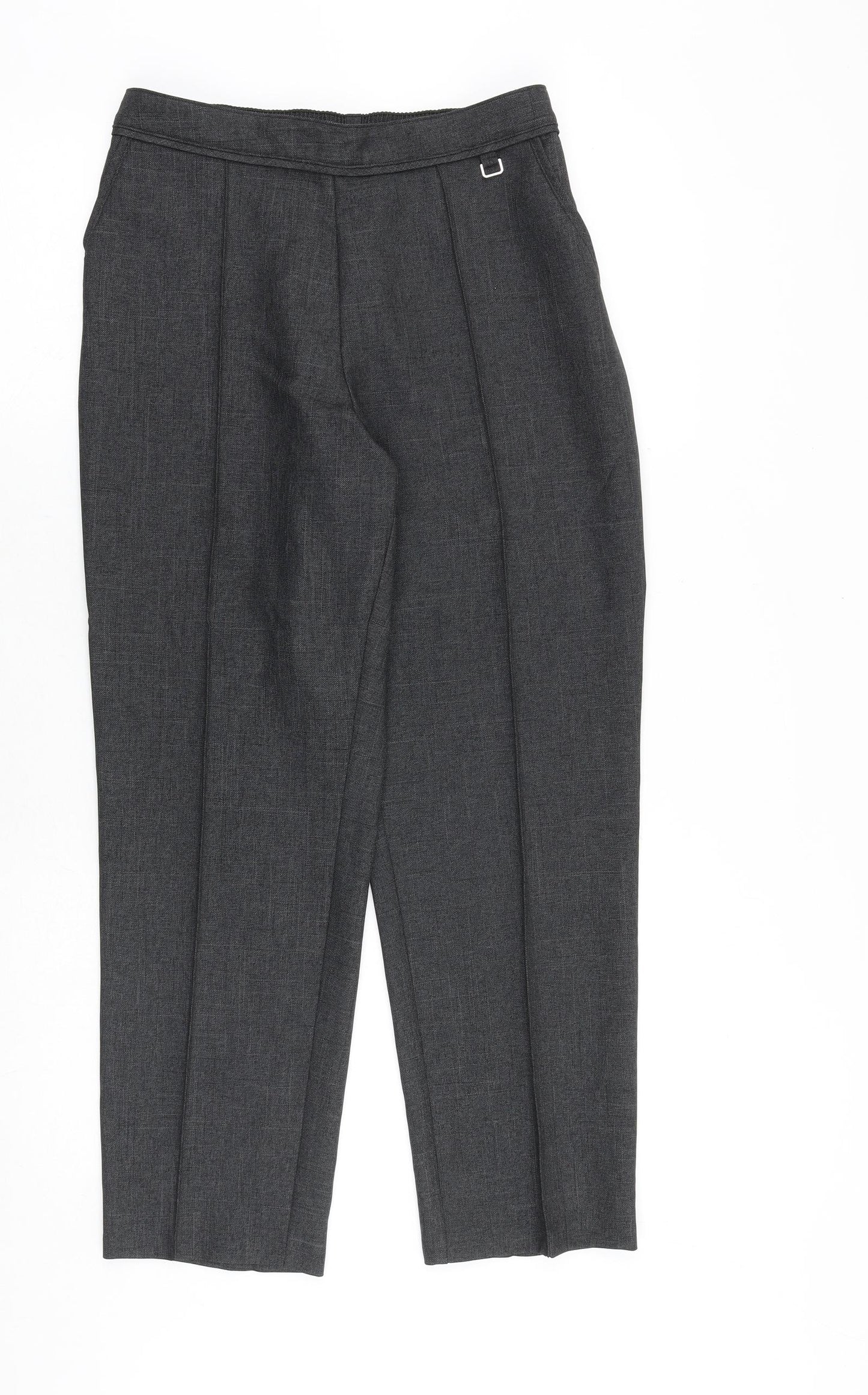 Marks and Spencer Womens Grey Polyester Trousers Size 10 Regular