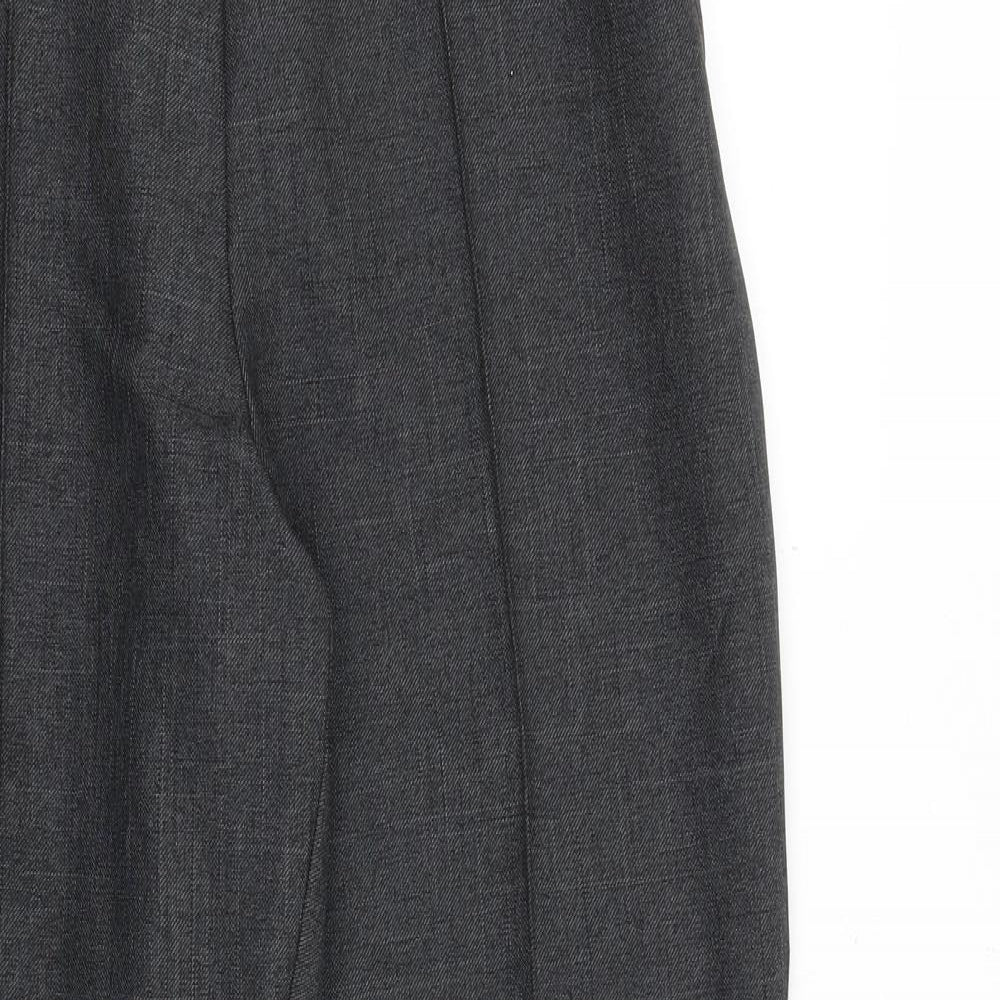 Marks and Spencer Womens Grey Polyester Trousers Size 10 Regular