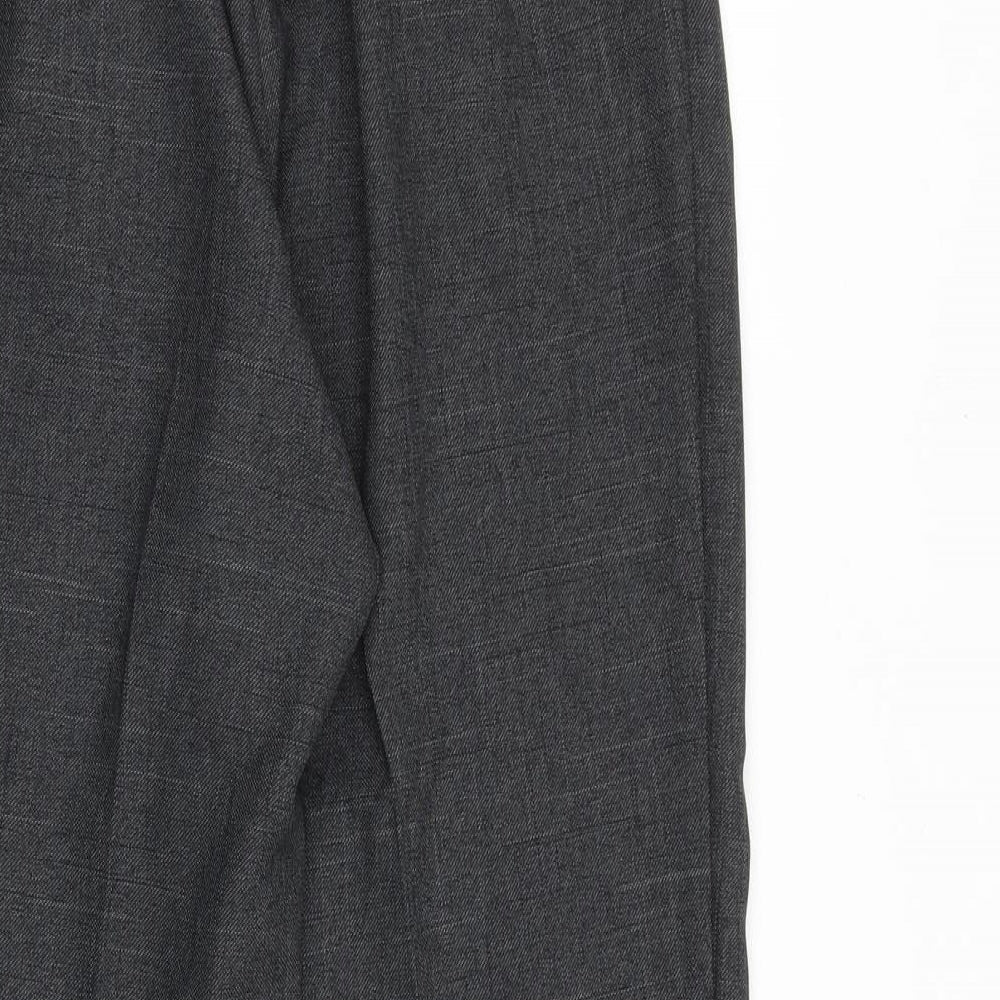 Marks and Spencer Womens Grey Polyester Trousers Size 10 Regular
