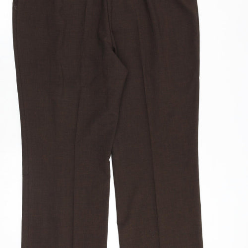 Impressions Womens Brown Polyester Trousers Size 20 Regular Button