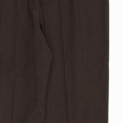 Impressions Womens Brown Polyester Trousers Size 20 Regular Button