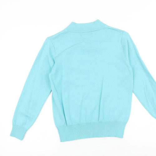 Castle of Ireland Womens Blue Round Neck Acrylic Pullover Jumper Size 12