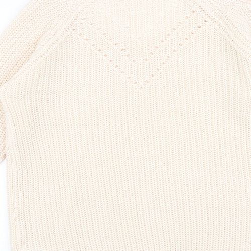 Dorothy Perkins Womens Pink V-Neck Acrylic Pullover Jumper Size 14