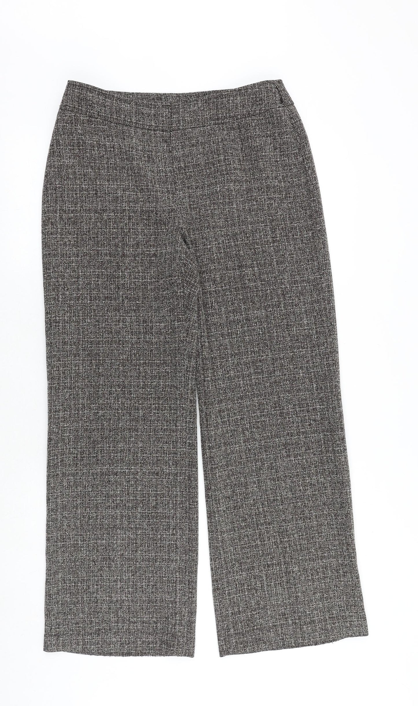 Principles Womens Grey Polyester Dress Pants Trousers Size 12 Regular Zip