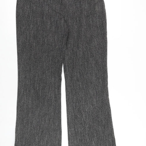 Dorothy Perkins Womens Grey Polyester Dress Pants Trousers Size 12 Regular Zip
