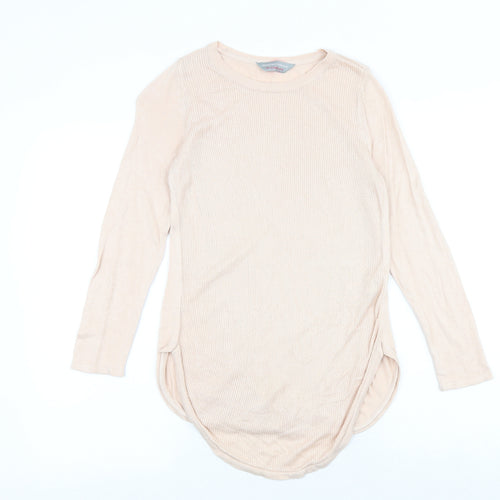 Dorothy Perkins Womens Pink Round Neck Viscose Pullover Jumper Size 8