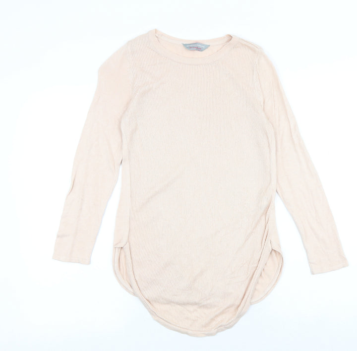 Dorothy Perkins Womens Pink Round Neck Viscose Pullover Jumper Size 8