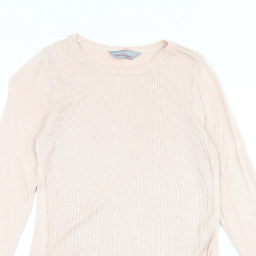 Dorothy Perkins Womens Pink Round Neck Viscose Pullover Jumper Size 8