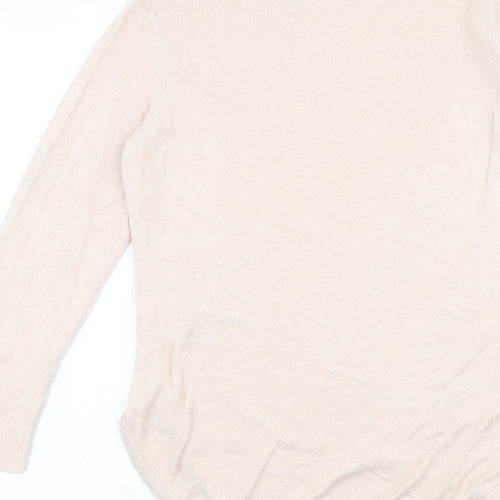 Dorothy Perkins Womens Pink Round Neck Viscose Pullover Jumper Size 8