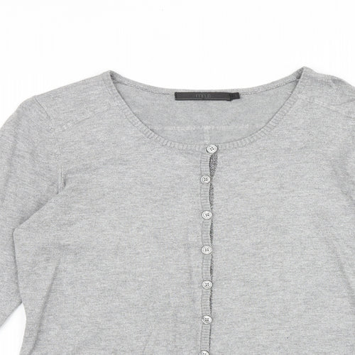 Minus Womens Grey Round Neck Viscose Cardigan Jumper Size L
