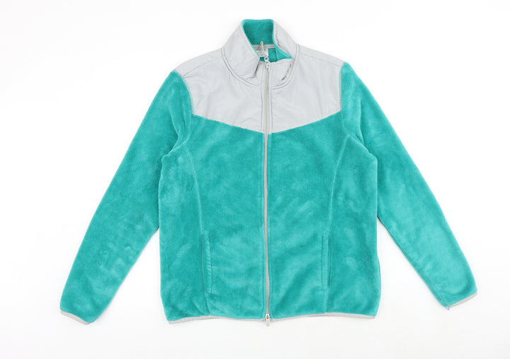 Danskin Womens Green Jacket Size L Zip