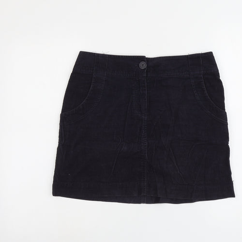 H&M Womens Purple Cotton A-Line Skirt Size M Button