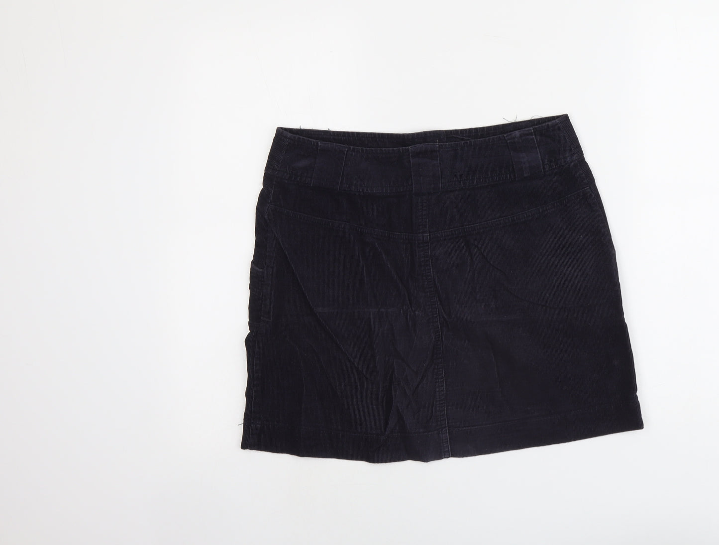 H&M Womens Purple Cotton A-Line Skirt Size M Button