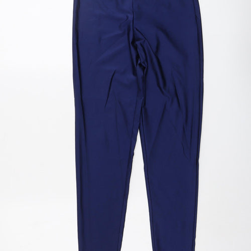 PRETTYLITTLETHING Womens Blue Polyester Chino Leggings Size 8 L28 in