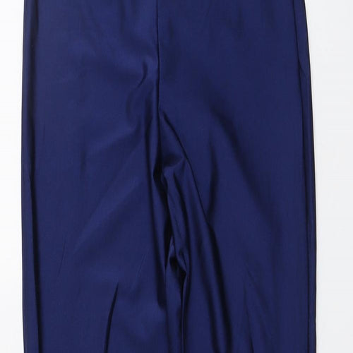 PRETTYLITTLETHING Womens Blue Polyester Chino Leggings Size 8 L28 in