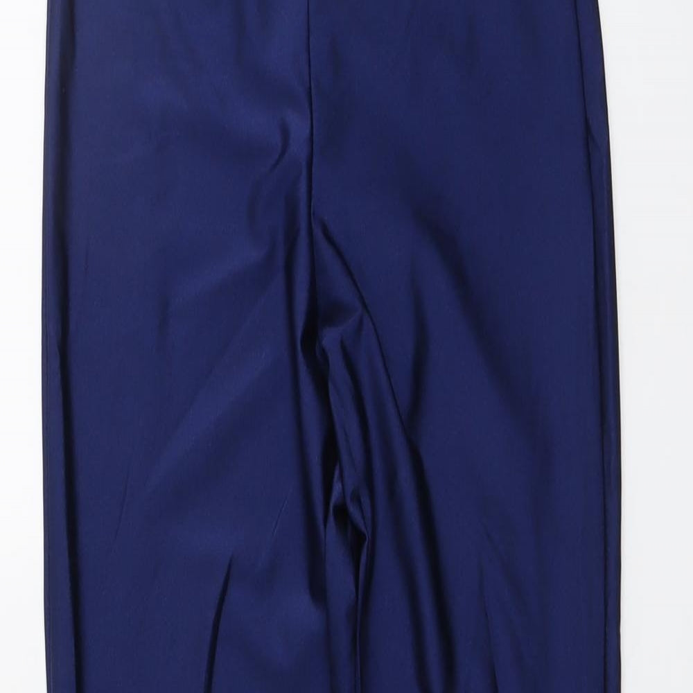 PRETTYLITTLETHING Womens Blue Polyester Chino Leggings Size 8 L28 in