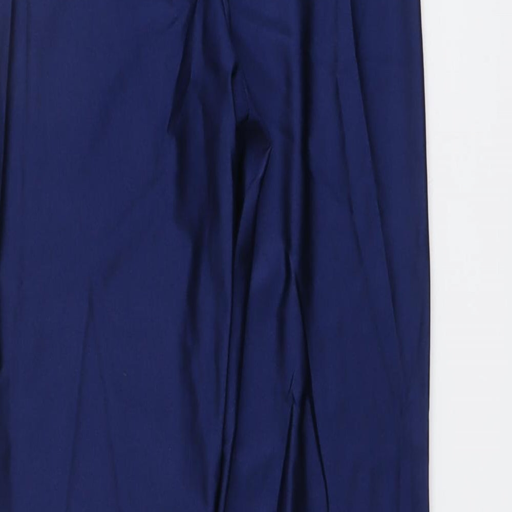 PRETTYLITTLETHING Womens Blue Polyester Chino Leggings Size 8 L28 in