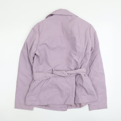 Marks and Spencer Womens Purple Pea Coat Jacket Size 12 Button