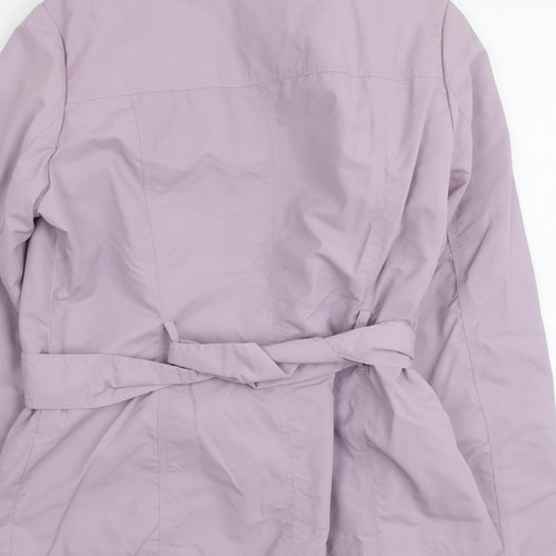 Marks and Spencer Womens Purple Pea Coat Jacket Size 12 Button