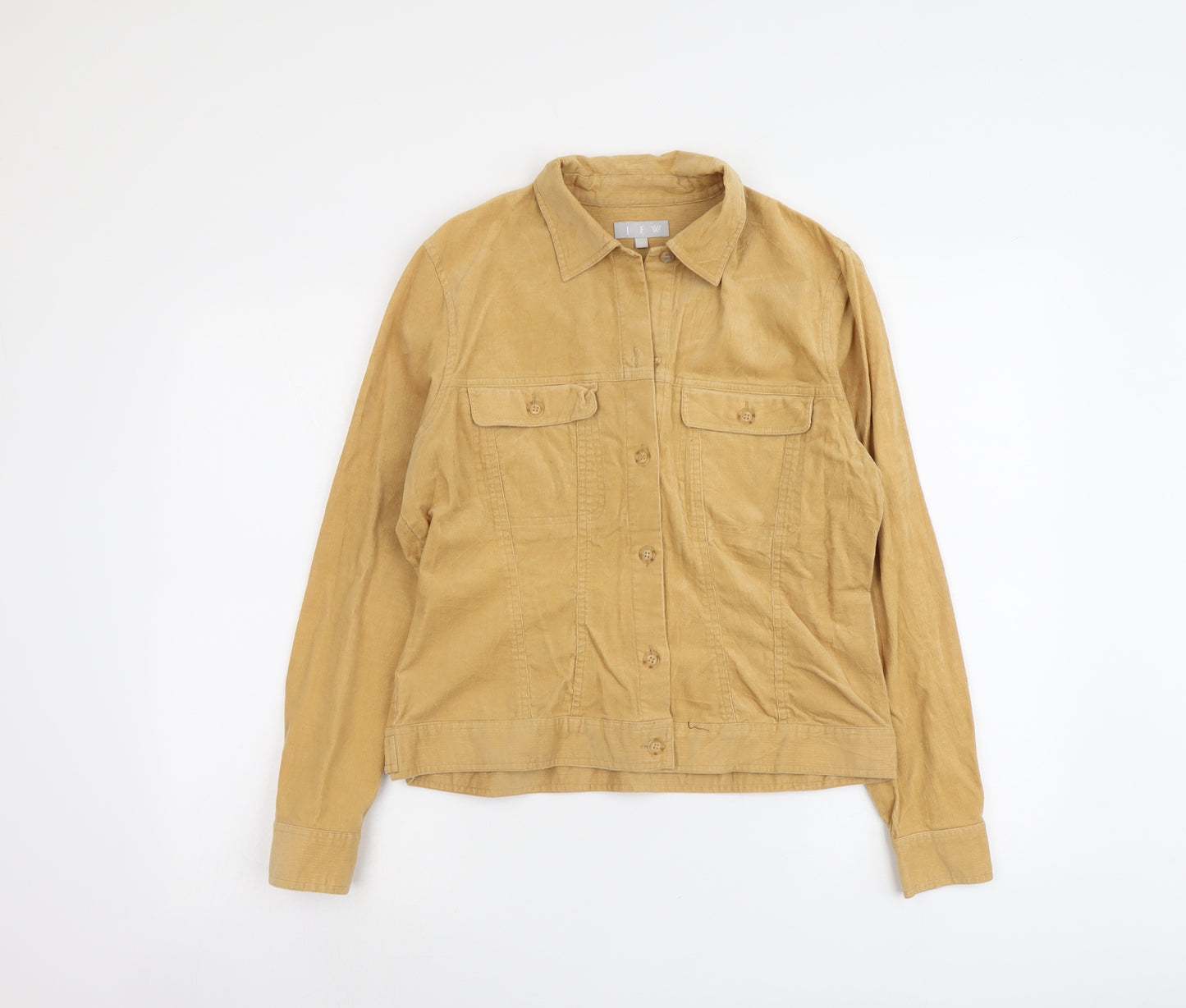 JFW Womens Beige Jacket Size 12 Button