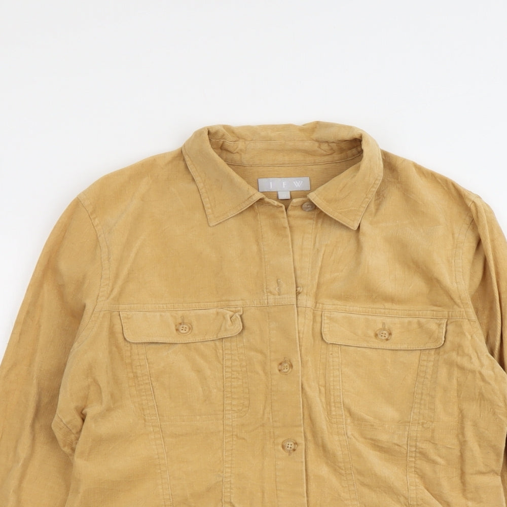 JFW Womens Beige Jacket Size 12 Button