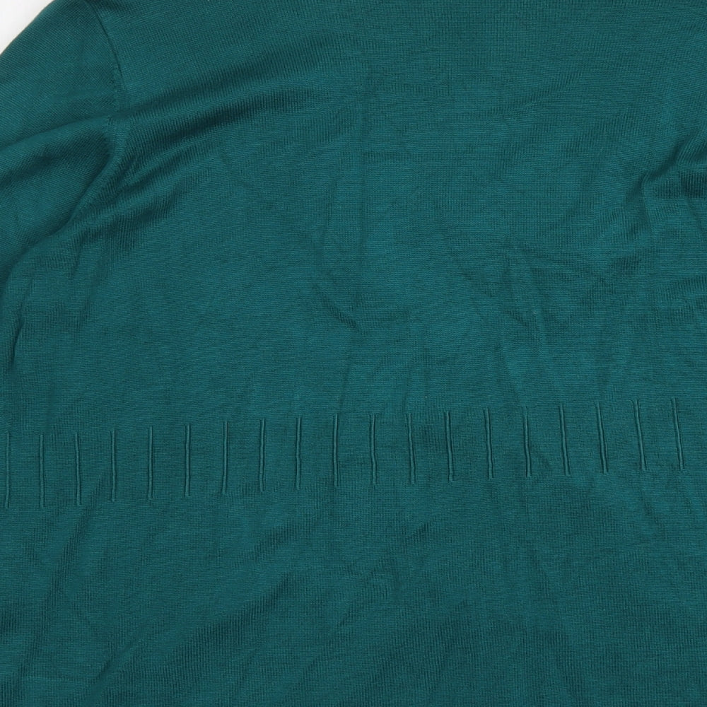 Per Una Womens Green Scoop Neck Acrylic Pullover Jumper Size 20