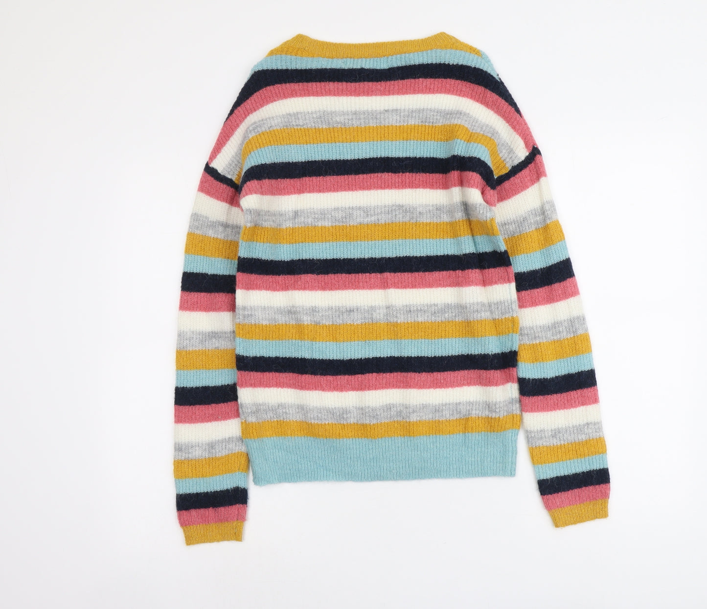 NEXT Womens Multicoloured Round Neck Acrylic Pullover Jumper Size S