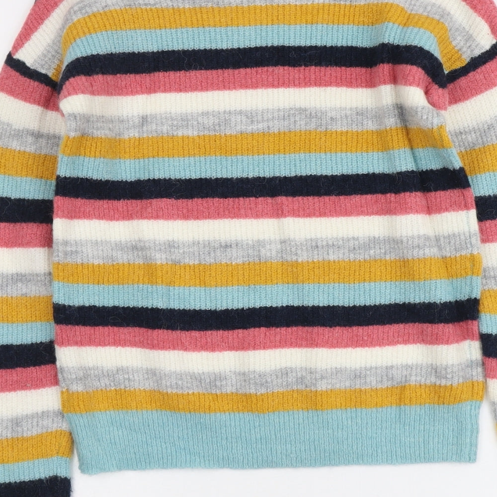 NEXT Womens Multicoloured Round Neck Acrylic Pullover Jumper Size S
