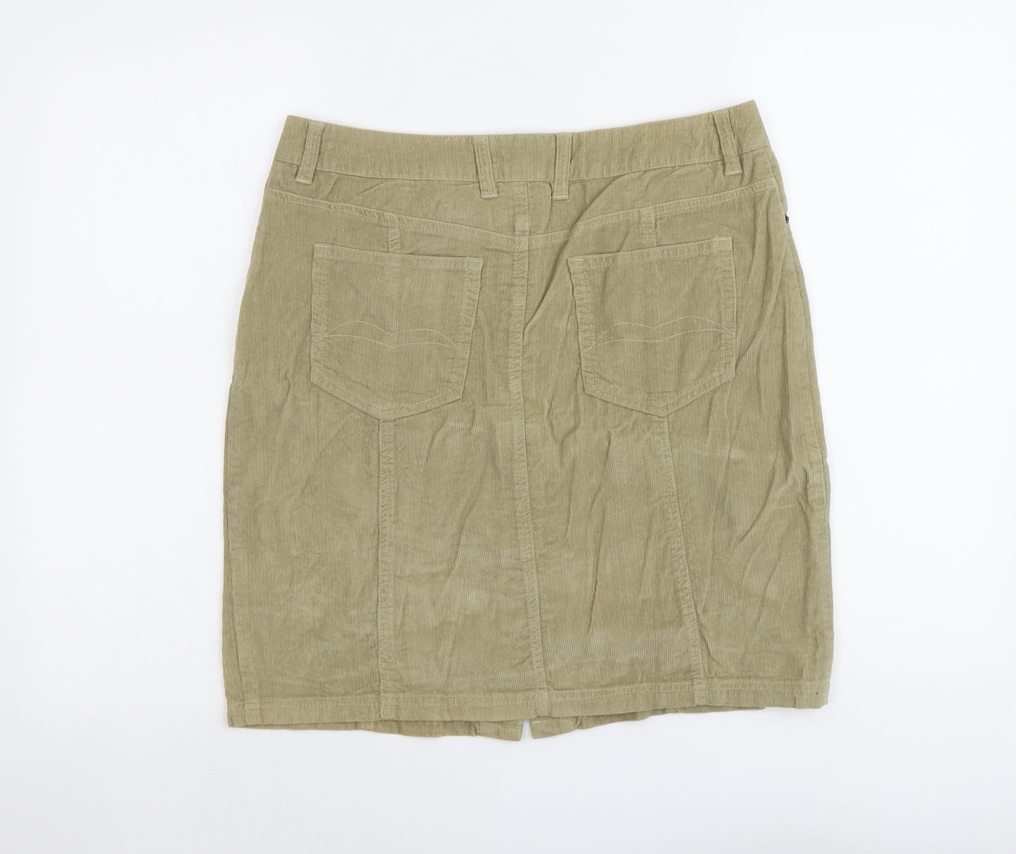 Mudd&Water Womens Beige Cotton A-Line Skirt Size 12 Button