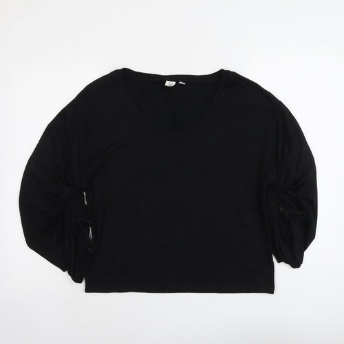 Gap Womens Black Round Neck Acrylic Pullover Jumper Size S