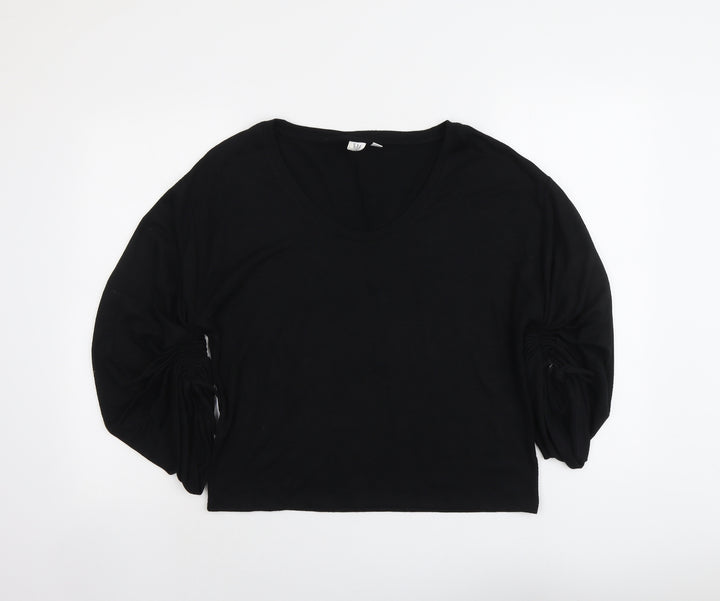 Gap Womens Black Round Neck Acrylic Pullover Jumper Size S