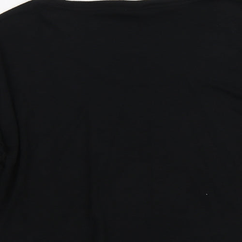 Gap Womens Black Round Neck Acrylic Pullover Jumper Size S