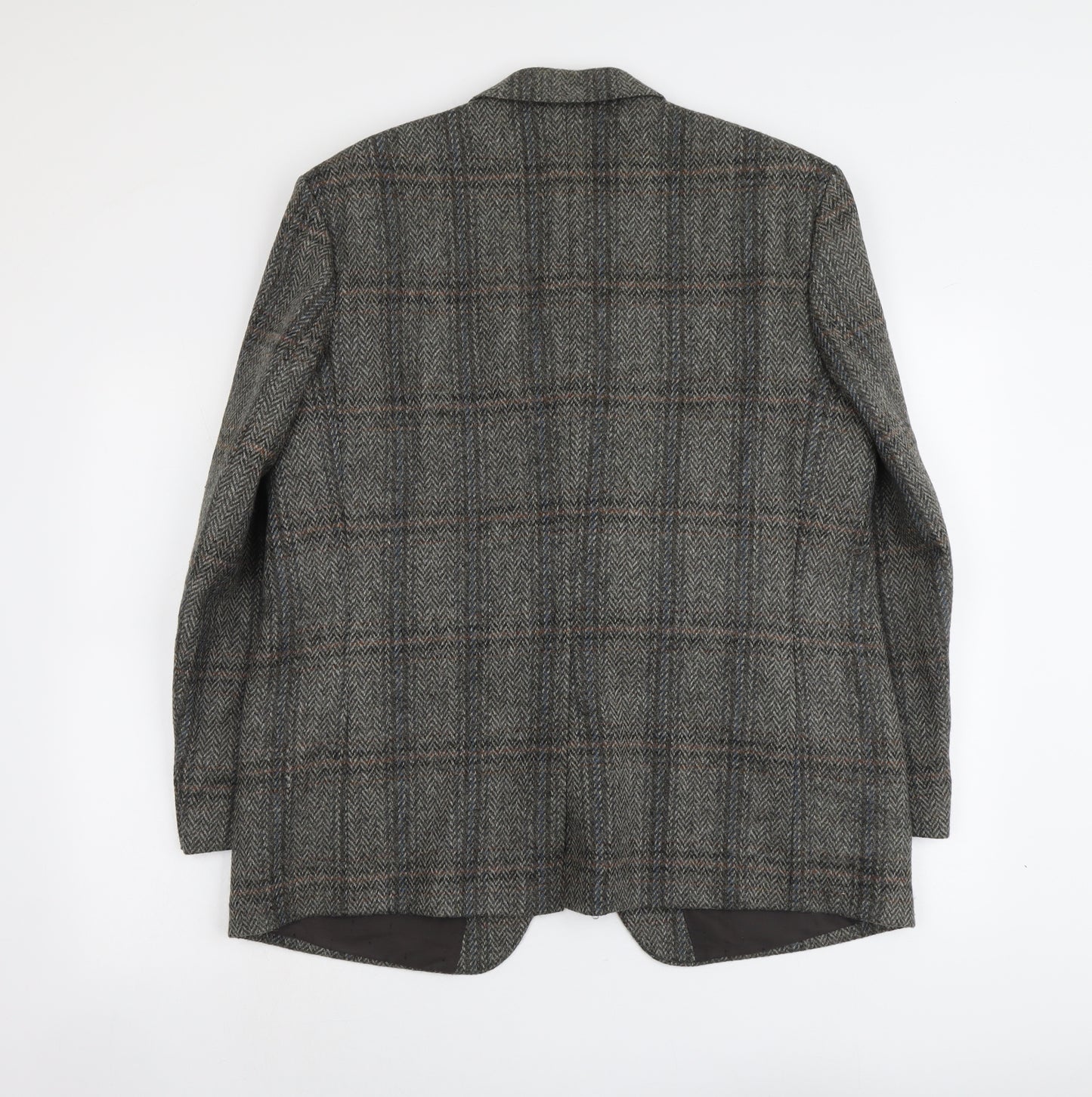 A.C Holde&Sons LTD Mens Grey Plaid Wool Jacket Blazer Size M Regular