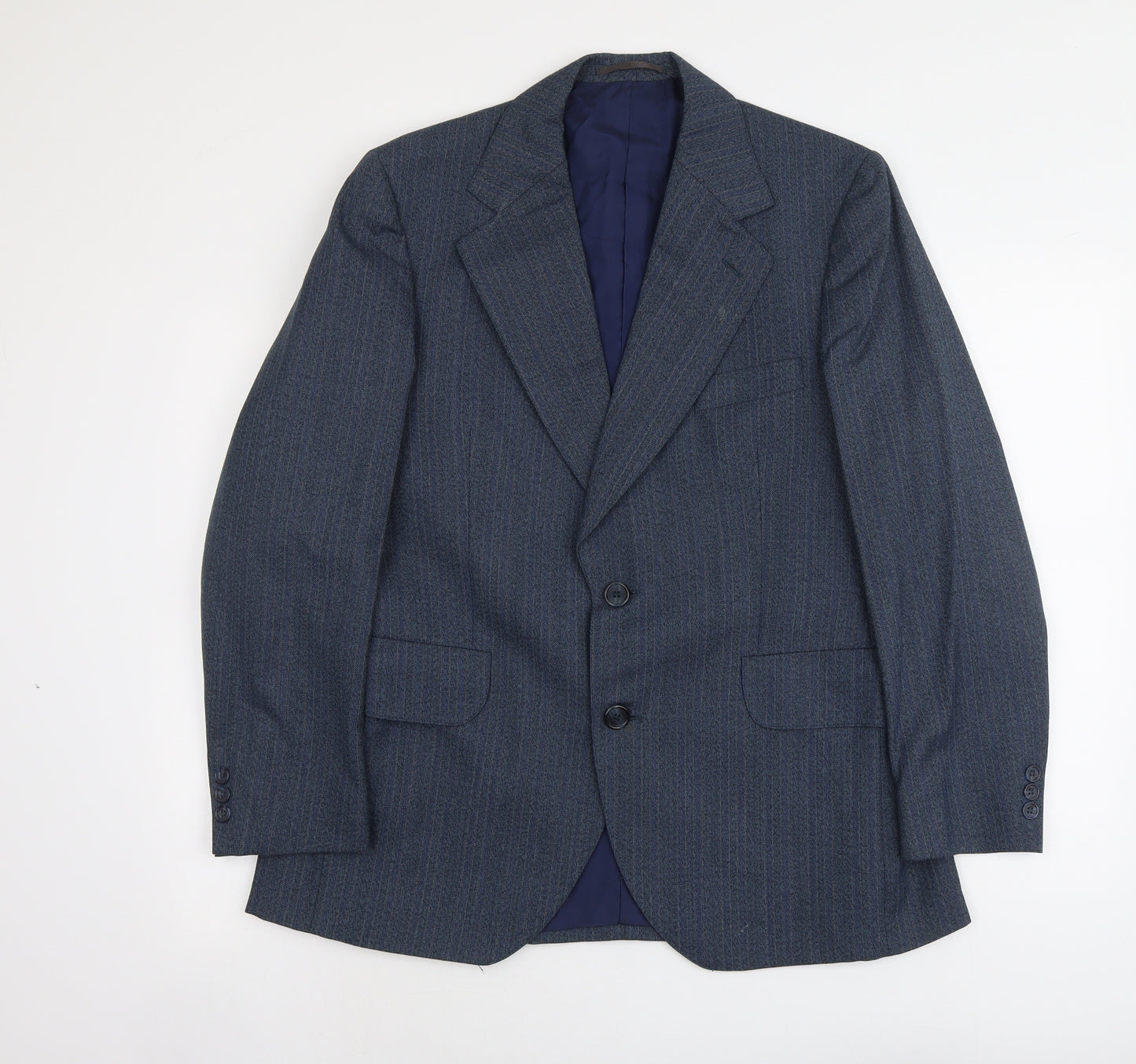 Marks and Spencer Mens Blue Wool Jacket Suit Jacket Size L Regular