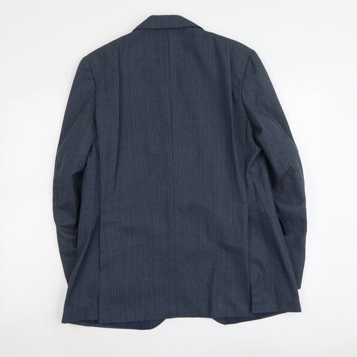 Marks and Spencer Mens Blue Wool Jacket Suit Jacket Size L Regular
